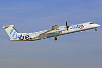 G-ECOF @ EGFF - Dash 8, Flybe, callsign Jersey 027T. Previously C-FRJU, G-ECOF, LN-WDW, out of Southampton on trg ex, landed for crew changefollowing circuits, seen departing runway 12 en-route to Southampton.
