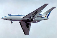 F-BSTR @ EGLF - Dassault Falcon 20F [246] (Europe Falcon Service) Farnborough~G 08/09/1974. From a slide. - by Ray Barber