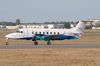 F-HBCB @ LFBD - Raytheon Aircraft Company 1900D, Taxiing to holding point Delta rwy 05, Bordeaux Mérignac airport (LFBD-BOD) - by Yves-Q