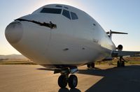 N196AJ @ KCNO - That must have hurt! B727 nose job. - by FerryPNL