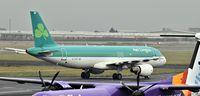 EI-EDP @ EGAC - Aer Lingus EI-EDP and flybe G-FLBE, Belfast City.