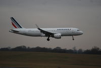 F-HEPF @ EGBB - An Air France A320 just before touchdown