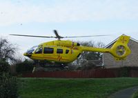 G-RESU - Attending an emergency callout on a houdsing estate - great airmanship to land on such a small and uneven patch of grass