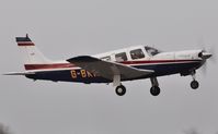 G-BKMT @ EGFH - Resident Saratoga departing Runway 04. - by Roger Winser