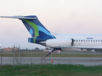 N805WA @ BRO - World Atlantic MD-83 Tail Section