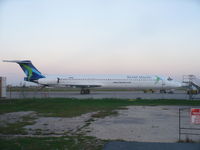 N805WA @ BRO - World Atlantic MD-83 That just arrived from Haiti