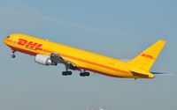 N371CM @ KLAX - DHL/ABX B763F lifting-off. - by FerryPNL