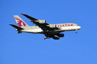 A7-APB @ EGLL - Airbus A380-800 on finals to Heathrow. - by moxy