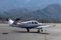 N7156N @ SZP - 1968 Beech V35A BONANZA, Continental IO-520 285 Hp, taxi to Fuel Dock - by Doug Robertson
