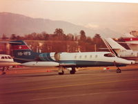 HB-VFS @ LSGG - Learjet 36A, Cointrin (LSGG-GVA), approximately 1980 - by Jean-Louis Thorimbert