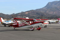 N8702V @ SZP - 1975 Bellanca 8KCAB DECATHLON, Lycoming IO-320 150 Hp, taxi - by Doug Robertson