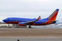 N215WN @ KBOI - Landing RWY 10L. - by Gerald Howard