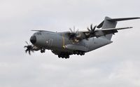 ZM411 @ EGFH - Low pass over Runway 22 by RAF Atlas C.1 aircraft coded 411 of the Brize Norton Transport Wing. - by Roger Winser