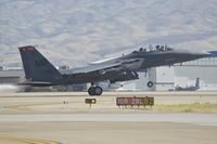 87-0198 @ KBOI - Taking off on RWY 10R. 389TH Fighter Sq., Thunderbolts, 366th Fighter Wing, Mountain Home AFB, Idaho. - by Gerald Howard