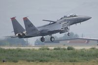 90-0249 @ KBOI - Departing RWY 10R. 391st Fighter Sq. Bold Tigers, 366th Fighter Wing. - by Gerald Howard