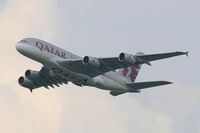 A7-APD @ LFPG - Airbus A380-861, Take off rwy 27L, Roissy Charles De Gaulle airport (LFPG-CDG) - by Yves-Q