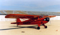 N96473 @ T74 - 1946 Taylorcraft BC12-D (N96473) at Taylor Airport T74.  Former paint scheme. - by David Spence