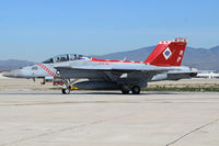166915 @ KBOI - Taxi on Bravo. VAF-102 “Diamondbacks” NAF Atsugi, Japan (CVW-5  USS Ronald Reagan). - by Gerald Howard