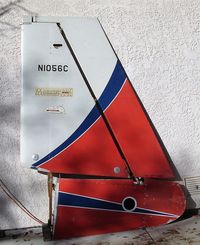 N1056C - Original wood tail from 56C with the original factory cover and paint. Very nice workmanship. Always wanted a Mooney but this is as close as I got. Unfortunately some of these wood tails were lost at the wrong time-in flight like on 2-22-66 & 12-28-75!