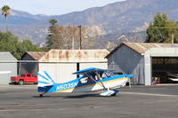 N5035N @ SZP - 1978 Bellanca 8KCAB DECATHLON, Lycoming AEIO-320 150 Hp, taxi to Rwy 04 via a windsock check first. Wind variable in direction today. - by Doug Robertson