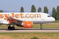 G-EZAF @ LFSB - Airbus A319-111, Reversethrust landing rwy 15, Bâle-Mulhouse-Fribourg airport (LFSB-BSL) - by Yves-Q