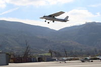 N704UT @ SZP - 1976 Cessna 150M, Continental O-200 100 Hp, another takeoff climb Rwy 04 - by Doug Robertson
