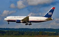 N250AY @ LSZH - United Airlines Boeing 767-201 (ER) airplane landing at Zurich-Kloten International Airport. - by miro susta