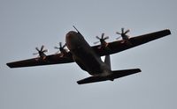 ZH889 @ EGFH - Low pass over Runway 22 at dusk by RAF Hercules C.5 aircraft coded 889 of the Brize Norton transport Wing. - by Roger Winser