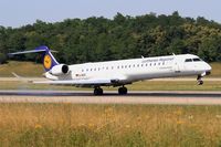 D-ACKI @ LFSB - Canadair Regional Jet CRJ-900LR, Landing rwy 15, Bâle-Mulhouse-Fribourg airport (LFSB-BSL) - by Yves-Q
