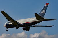 N250AY @ LSZH - US Airways Boeing 767-201 airplane before landing at Zurich International Airport. - by miro susta