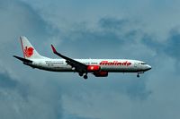 9M-LNG @ LGK - Malindo Air Boeing 737-9GP(ER)(WL) airplane landing at Langkawi International Airport. - by miro susta
