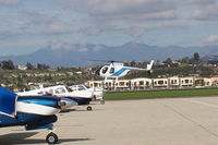 N7UM @ CMA - 1975 Hughes 369HS, one Allison 250-C20 Turboshaft, 4 seats, approaching landing at a CMA ramp - by Doug Robertson