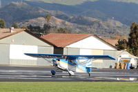 N5035N @ SZP - 1978 Bellanca 8KCAB DECATHLON, Lycoming AEIO-320 150 Hp, landing roll Rwy 22 - by Doug Robertson