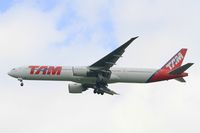 PT-MUC @ LFPG - Boeing 777-32WER, Short approach rwy 27R, Roissy Charles De Gaulle Airport (LFPG-CDG) - by Yves-Q