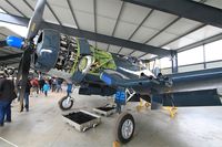 F-AZEG @ LFFQ - Vought F4U-5NL Corsair under restoration, La Ferté-Alais airfield (LFFQ) Air show 2016 - by Yves-Q