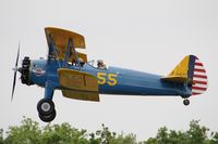 F-HIZI @ LFFQ - Boeing A75N1, Take off rwy 28, La Ferté-Alais Airfield (LFFQ) Air show 2016 - by Yves-Q