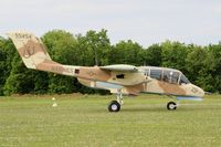 F-AZKM @ LFFQ - North American OV-10B Bronco, Taxiing to parking area, La Ferté-Alais (LFFQ) air show 2016 - by Yves-Q