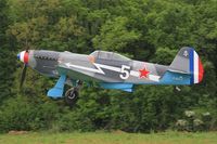 F-AZLY @ LFFQ - Yakovlev Yak-3U, Take off rwy 28, La Ferté-Alais airfield (LFFQ) Air show 2016 - by Yves-Q
