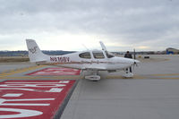 N816BV @ KBOI - Just turned off RWY 10R when the front tire went flat.