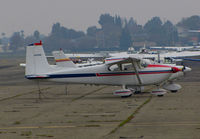 N3759D @ KCCR - 1957 Cessna 182A @ foggy Buchanan Field (Concord, CA) - by Steve Nation