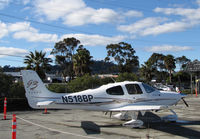 N518BP @ KSQL - Baywater Publishing LLC (Palo Alto, CA-based) 2007 Cirrus SR22 @ San Carlos Airport, CA - by Steve Nation