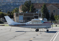 N67EC @ KSQL - Southern California-based 1966 Cessna 210G Centurion on visitor's ramp @ San Carlos Airport, CA - by Steve Nation