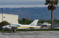 N7LL @ KSQL - Fresno, CA-based 1974 Cessna 310Q visiting San Carlos Airport, CA - by Steve Nation