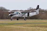 G-SYLV @ EGFH - Resident Grand Caravan operated by Skydive Swansea. - by Roger Winser