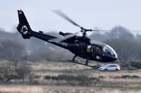 YU-HPZ @ EGFH - Visiting Gazelle helicopter registered in Serbia. - by Roger Winser