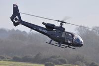 YU-HPZ @ EGFH - Visiting Gazelle helicopter registered in Serbia. - by Roger Winser