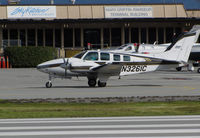 N3261C @ KSQL - Locally-based 1996 Raytheon 58 Baron taxiing out for take-off @ San Carlos Airport, CA - by Steve Nation