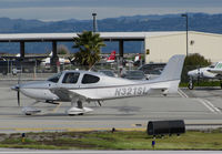 N321SL @ KSQL - Locally-based Lift 24/7 Inc (San Mateo, CA) 2016 Cirrus SR20 taxiing for take-off @ San Carlos Airport, CA - by Steve Nation