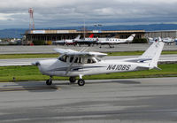 N410BS @ KSQL - Locally-based CoreStrength LLC (SF, CA) 2005 Cessna 172S taxiing for take-off @ San Carlos Airport, CA - by Steve Nation