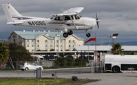 N410BS @ KSQL - Locally-based CoreStrength LLC (SF, CA) 2005 Cessna 172S landing @ San Carlos Airport, CA - by Steve Nation